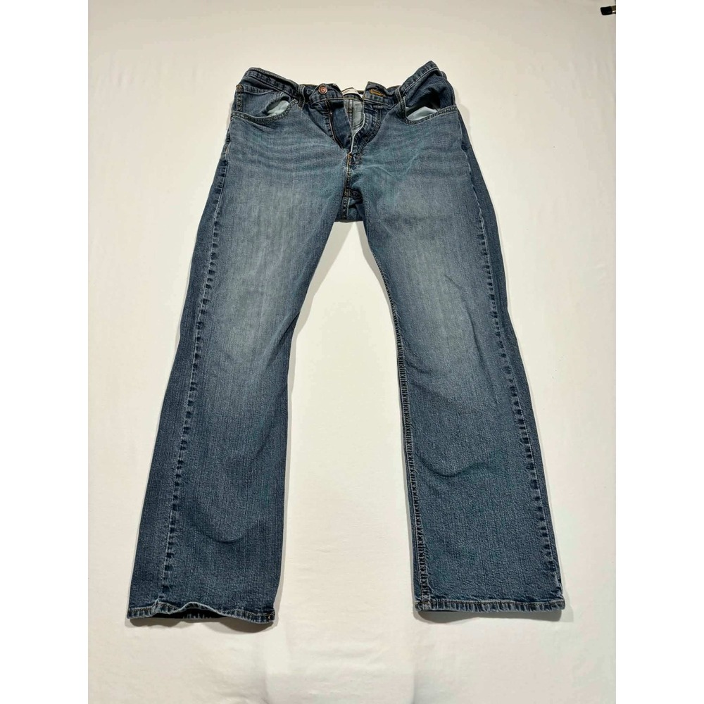 Signature by Levi Strauss Mens Straight Leg Blue Jeans W36 L30 Medium‎ Wash